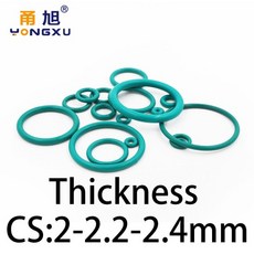 사양에 불소 완성되어 CS 고무 링이 FKM 두께 개스킷 4MM 내열성 씰링, OD16xCS2.4 10pcs