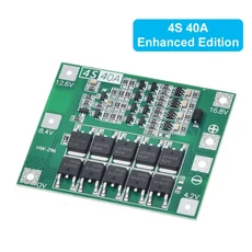 3S 4S 40A 12.6V/14.8V BMS 60A 이온 16.8V 리튬 18650 보드 모터 11.1V 균형 보호 배터리 드릴 충전기 향상, 4S 40A Enhance