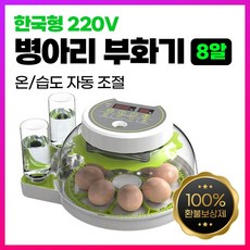 알톡톡 병아리 부화기 가정용 계란 달걀 메추리 인큐베이터, 8개, 그린