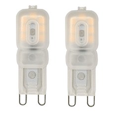 룩스램 새로운 LED G9 2200K 짙은 전구색 더욱더 고급스러운 연출 난연 재질 ABS 불투명 전구색, 2개