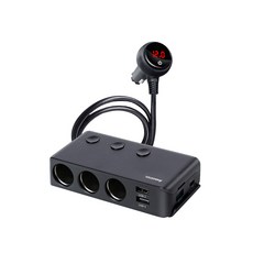 【安伯特】酷電大師 智能電壓監控PD QC3.0 7孔車充 (國家認證 一年保固) R3D197, 黑色, AE090140