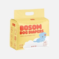 바잇미 반려견 여아용 보솜 기저귀 XS, 초소형, 10개입, 3개