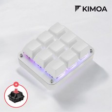 키모아 넘버 패드 넘패드 숫자 키보드 블루투스 키패드 매크로 텐키 9키, 저소음 적축, 무선, 화이트, 적축