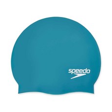 Speedo 남녀공용 성인용 수영 모자 실리콘 탄성체 블랙, 해양 깊이, 1개