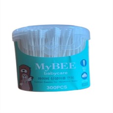 마이비 신생아용 유아 면봉, 300개입, 3개