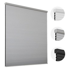 Joydeco No Tools No Drill Window Blinds for Indoor Windows Blackout Shades Cellular Shades Cordle
