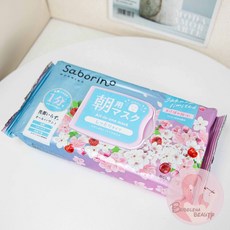 Saborino 早安面膜/晚安面膜 1分鐘ALL-IN-ONE 32/28片裝, 1個, 早安面膜 爛漫櫻花30枚入