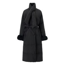 [국내매장 정품] 탱커스 타이 머플러 끈 소매 퍼 롱 패딩 점퍼 (TX4JP024L0) 639585