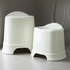 노코필수품 사우나 목욕의자 화이트 욕실용의자, 대