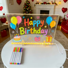 일상채움 LED 홈 카페 미니 간판 아크릴 DIY 무드등 만들기 30x20cm, 투명