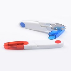 양모펠트 원데이수업용 절삭력좋은 투명캡 쪽가위 옷수선용 반짇고리가위 보풀제거, 1개, 색상랜덤