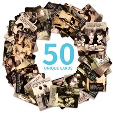 嗨購 50張 藝文復古 激勵文字卡片 正能量 勵志短句 鼓勵贈禮卡, 1個