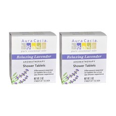 아우라카시아 아로마테라피 샤워 타블렛, 라벤더, 85g, 2개