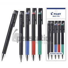 파이롯트 쥬스업 0.5mm 젤볼펜 흑/청/적/녹 5개 세트, 0.5mm 블랙2+블루1+레드1+ 그린1개 세트