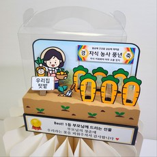 어버이날 부모님생신 용돈박스 자식농사 용돈토퍼 당근밭 현금 용돈이벤트 고정문구, 엄마, 당근6개