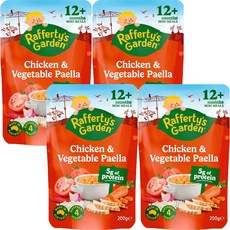 래퍼티스 가든 치킨 베지터블 빠에야, 200g, 4개