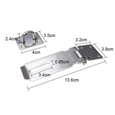 304不鏽鋼門扣鎖 加厚櫥櫃掛鎖搭扣 老式防盜吊扣 門窗五金扣鎖牌, 1個, 4吋 長度104mm
