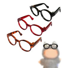 Lopau 라부부용 안경 3개 9.9~17.9cm(3.94~6.69인치) 인형용 선글라스 액세서리 인형 안경 의상 (인형 없음), Lopau 라부부용 안경 3개, 9.9~17.9cm(3
