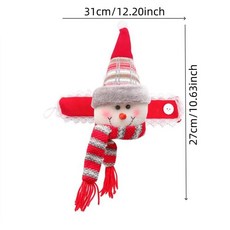 크리스마스 만화 커튼 산타 클로스 눈사람 엘크 홈 호텔 새해 장식, 3. Snowman style