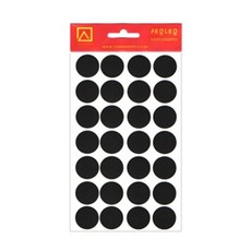 세모네모 모양견출지(원형)10-330BK 7매 흑색_지름19