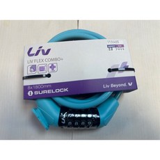 捷安特 Liv Flex Combo+ 自行車 號碼鎖/密碼鎖 4組號碼 附固定座 通用型, 水藍色, 1個