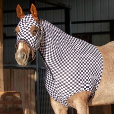 Jeffers Expression 라이크라 말 후드 코브 - 사전 쇼 준비 그루밍 또는 안정적인 사용을 위한 신축성 있는 스판덱스 갈기 커버 - 먼지로부터 안전하고 편안한, Oversize, 스케이터 카우걸, 1