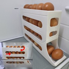 루네로 데굴데굴 슬라이딩 계란트레이 30구 보관함, 퓨어화이트, 1개