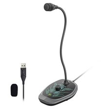 CMTECK USB 컴퓨터 마이크 G009 온라인 채팅을 위한 PC/노트북용 노이즈 캔슬링 녹음 데스크톱 마이크 홈 스튜디오 팟캐스트 게임 스카이프 음소거 기능이 있는, Dynamic RGB, 다이나믹 RGB