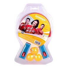 런웨이브 탁구 라켓 세트/ 라켓2개+공3개/ 우드그립 sty*15942GD, 양면탁구채2+탁구공3, 1개