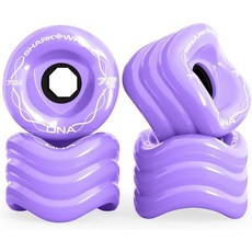 샤크 휠 72mm 롱보드 크루징 DNA 포뮬러 4개 세트, Purple., Purple.