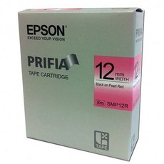 엡손 라벨테이프 SMP12R 12mm/적/흑글씨 1개
