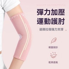 運動護肘關節保護套：男女通用、透氣薄款運動護臂，適用於羽毛球、籃球、健身、網球, 酷夜黑護肘一對裝,M（適合體重60.0-70.0公斤）, 1個