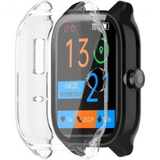 2개 세트 텐스키 LW83 요버 핏폴로 케이스와 호환되는 화면 보호필름 부드러운 TPU 도금 케이스 전면 보호 스크린 풀 커버 범퍼 스마트워치용, 2개 세트 텐스키 LW83 요버 핏폴로 케이스와 호환되