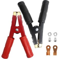 2개 세트 배터리 점퍼 케이블 클램프 고벨 헤비 듀티 순수 구리 악어 클립 부스트 자동차 충전기 차량 보트용 레드 블랙