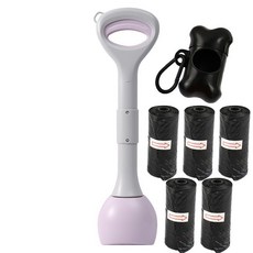 I便攜摺疊狗狗拾便器外出遛狗不髒手撿便器狗屎夾子家用鏟屎神器, 48CM魅力紫(套餐二), 1個