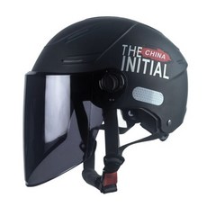 초대형 반모 헬멧 전동킥보드 안전모 빅사이즈 여름용 통풍 경량 헬멧, 1개, 업그레이드블랙-자외선차단긴안경80대두