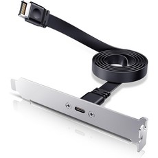 ineo USB 3.2세대 2x2 20Gbps 타입-C 전면 패널 어댑터PCI 브래킷 포함 - 내부 타입 E 헤더에서 USB-C 포트 확장 CA09