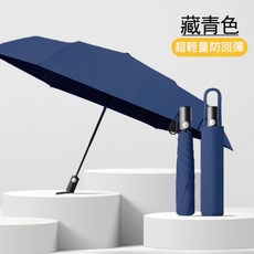 超輕量防回彈自動折疊晴雨傘 UPF50+ 纖細便攜 航空級鋁合金抗風 晴雨兩用 梧桐米 藏青 淡紫