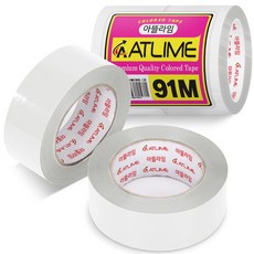 아뜰라임 다양한 박스 포장 색상 컬러 테이프 4.5cm, 화이트, 2개