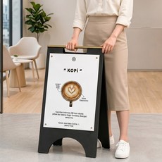 A형 철제 양면 자석 입간판 카페 접이식 스탠드