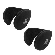 카멜로 겨울 보온 귀도리 방한용 남성 여성 털 작업 귀마개 KEW001, 2세트, 블랙