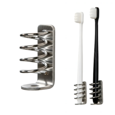 제자리Finder 칫솔건조잘되는 304 스텐 무타공 칫솔꽂이 칫솔거치대, 1개