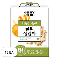 녹차원 이지케어 귤피생강차, 1.2g, 10개입, 15개
