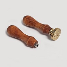 실링왁스 엔틱 우드손잡이 씰링 황동인장 핸들, 1개, 브라운 실링손잡이