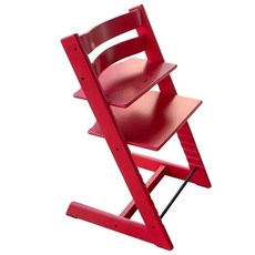 寶寶成長餐椅 兒童實木餐椅 多功能可調節水洗座椅, 100%樺木-胭脂紅
