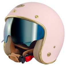 GP-5 MTS 343 復古半罩安全帽, 消光蜜桃粉,S