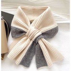 겨울 세로배색 목도리 방한 니트 머플러 여자 남자 스카프 커플목도리 준캡 JUN팩토리, 1개, 그레이