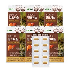 [조정석 밀크씨슬] GNM 건강한 간 밀크씨슬 실리마린 비타민B / 밀크시슬 판토텐산 나이아신 간건강, 30정, 6개