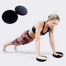 홈트레이닝 코어 복근 운동 매트 휴대용 미니 슬라이드 패드, 블랙, 2P