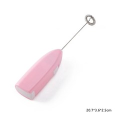 自動打蛋器泡沫攪拌器電動奶泡器，便攜式廚房工具，輕鬆製作綿密奶泡, 1pc 粉紅色
